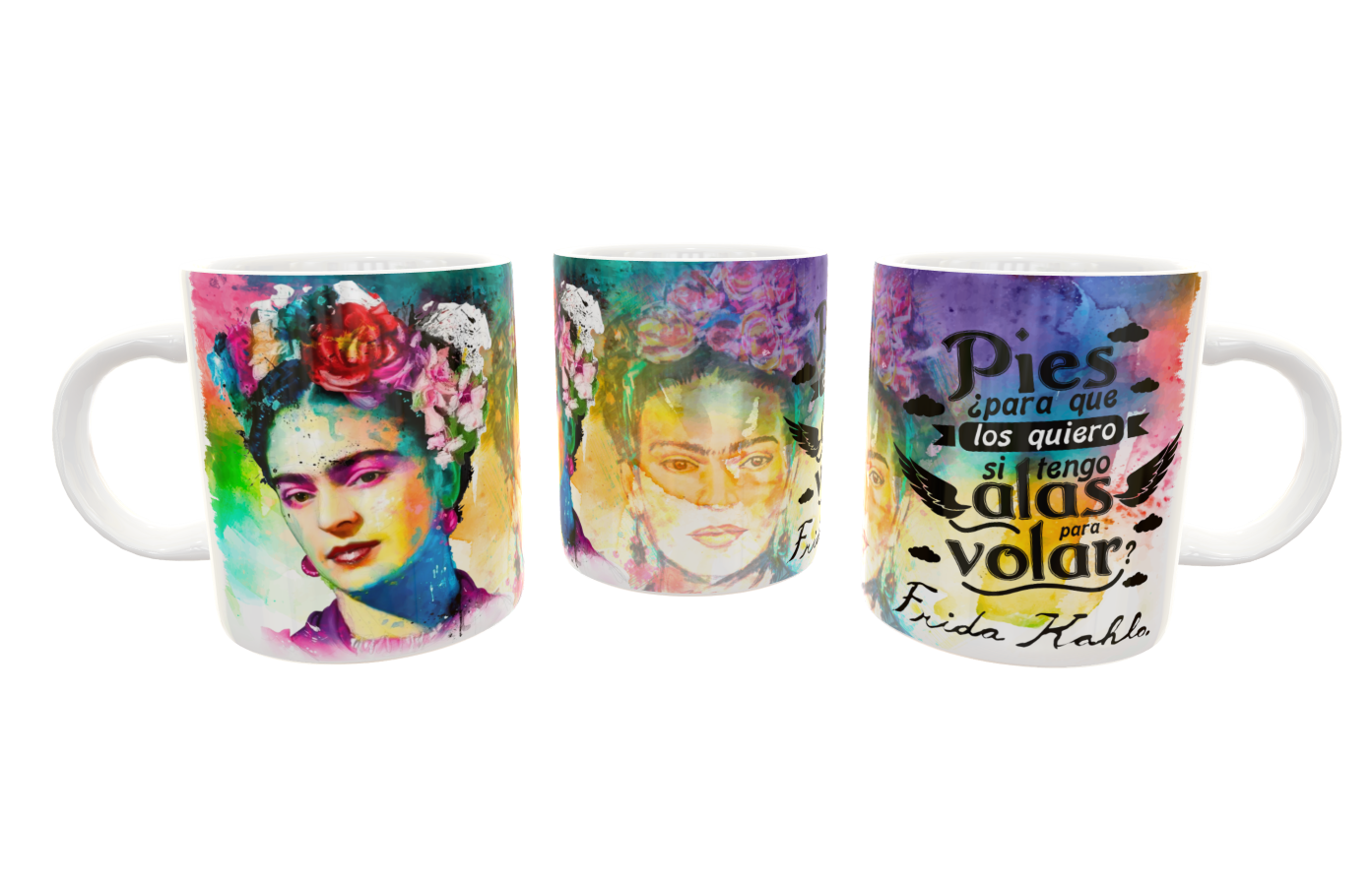 Frida Kahlo Plantilla Editable para Taza