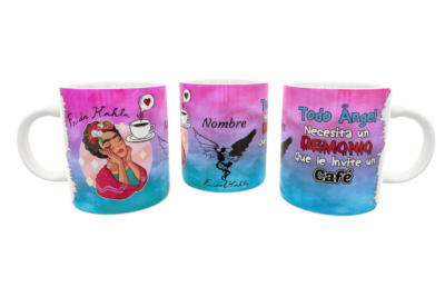 Frida Kahlo #04 Plantilla Editable para Taza