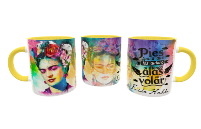 Frida Kahlo Plantilla Editable para Taza