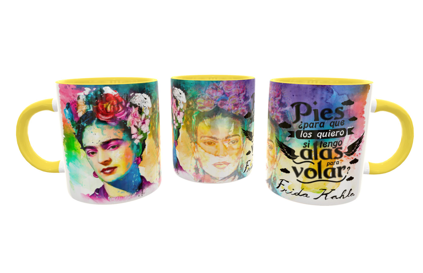 Frida Kahlo Plantilla Editable para Taza