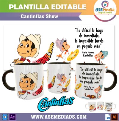 Cantinflas Show Plantilla Editable para Taza