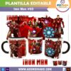 Iron Man Paquete de 4 Plantillas Editables para Tazas