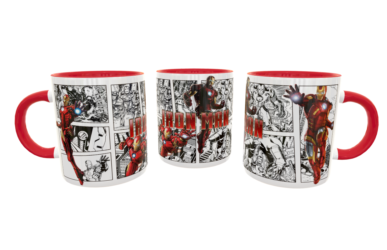 Iron Man Comic Plantilla Editable para Taza - Imagen 4