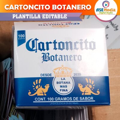 Cartoncito Botanero Cerveza Corona Plantilla Editable