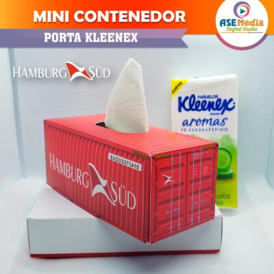 Contenedor HSD Hamburg Sud Porta Kleenex Plantilla Editable