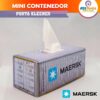 Contenedor Maersk Line Porta Kleenex Plantilla Editable