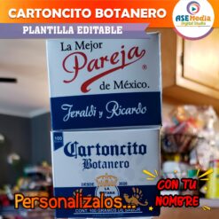 Alternative view of Cartoncito Botanero Cerveza Corona Plantilla Editable