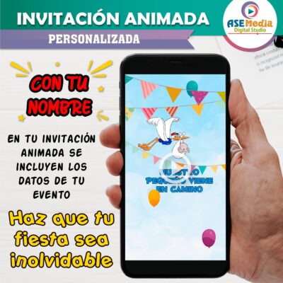 Dumbo, Baby Shower Invitación Animada Personalizada en Video - Imagen 3