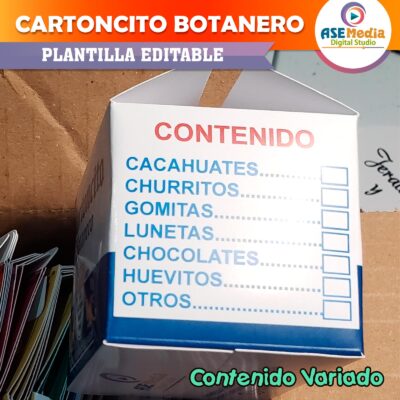 Cartoncito Botanero Cerveza Corona Plantilla Editable - Imagen 3