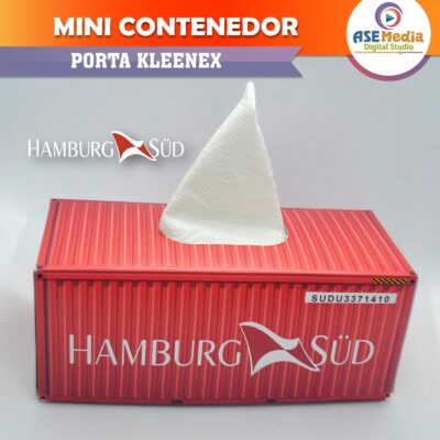 Contenedor HSD Hamburg Sud Porta Kleenex Plantilla Editable