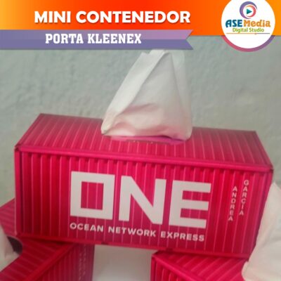 Contenedor ONE Ocean Network Express Porta Kleenex Plantilla Editable
