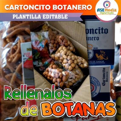 Cartoncito Botanero Cerveza Corona Plantilla Editable - Imagen 4