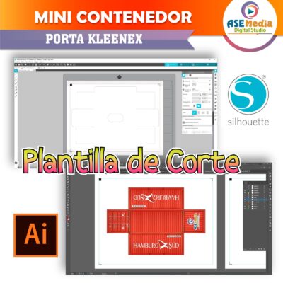 Contenedor ONE Ocean Network Express Porta Kleenex Plantilla Editable