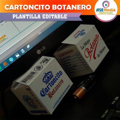 Cartoncito Botanero Cerveza Corona Plantilla Editable - Imagen 6