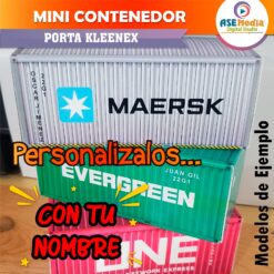 Contenedor HSD Hamburg Sud Porta Kleenex Plantilla Editable