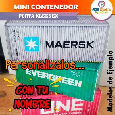 Contenedor HSD Hamburg Sud Porta Kleenex Plantilla Editable