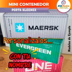 Contenedor ONE Ocean Network Express Porta Kleenex Plantilla Editable