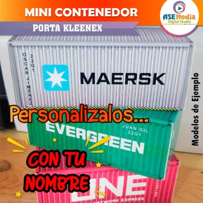 Contenedor ONE Ocean Network Express Porta Kleenex Plantilla Editable