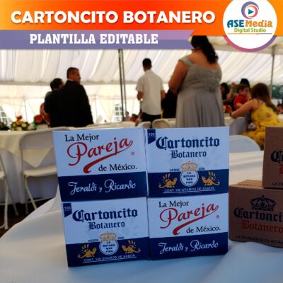 Cartoncito Botanero Cerveza Corona Plantilla Editable - Imagen 7