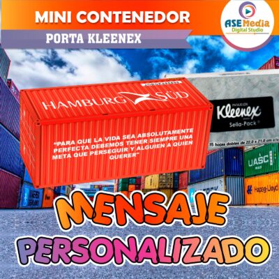 Contenedor HSD Hamburg Sud Porta Kleenex Plantilla Editable