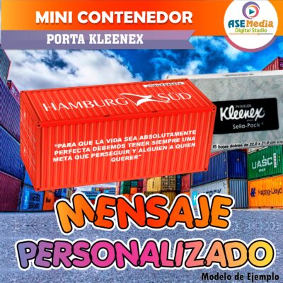 Contenedor Maersk Line Porta Kleenex Plantilla Editable