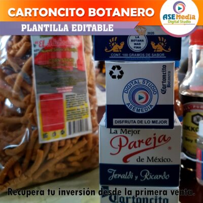 Cartoncito Botanero Cerveza Corona Plantilla Editable - Imagen 8