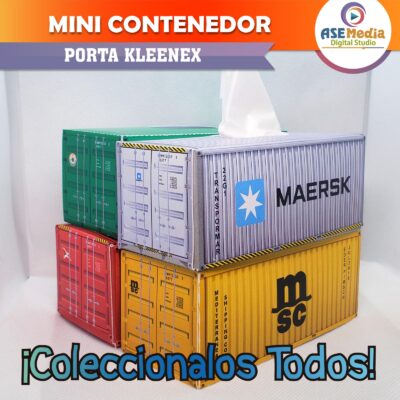 Contenedor HSD Hamburg Sud Porta Kleenex Plantilla Editable