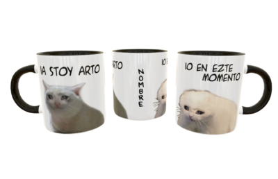 Ia stoy arto Gato Meme Plantilla Editable para Taza - Imagen 4