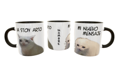 Ia stoy arto Gato Meme Plantilla Editable para Taza - Imagen 3