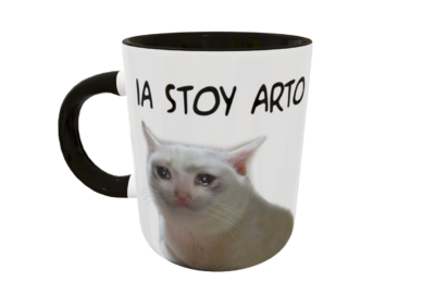 Ia stoy arto Gato Meme Plantilla Editable para Taza - Imagen 2