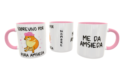Sobrevivo Por Pura Amsieda Plantilla Editable para Taza - Imagen 3