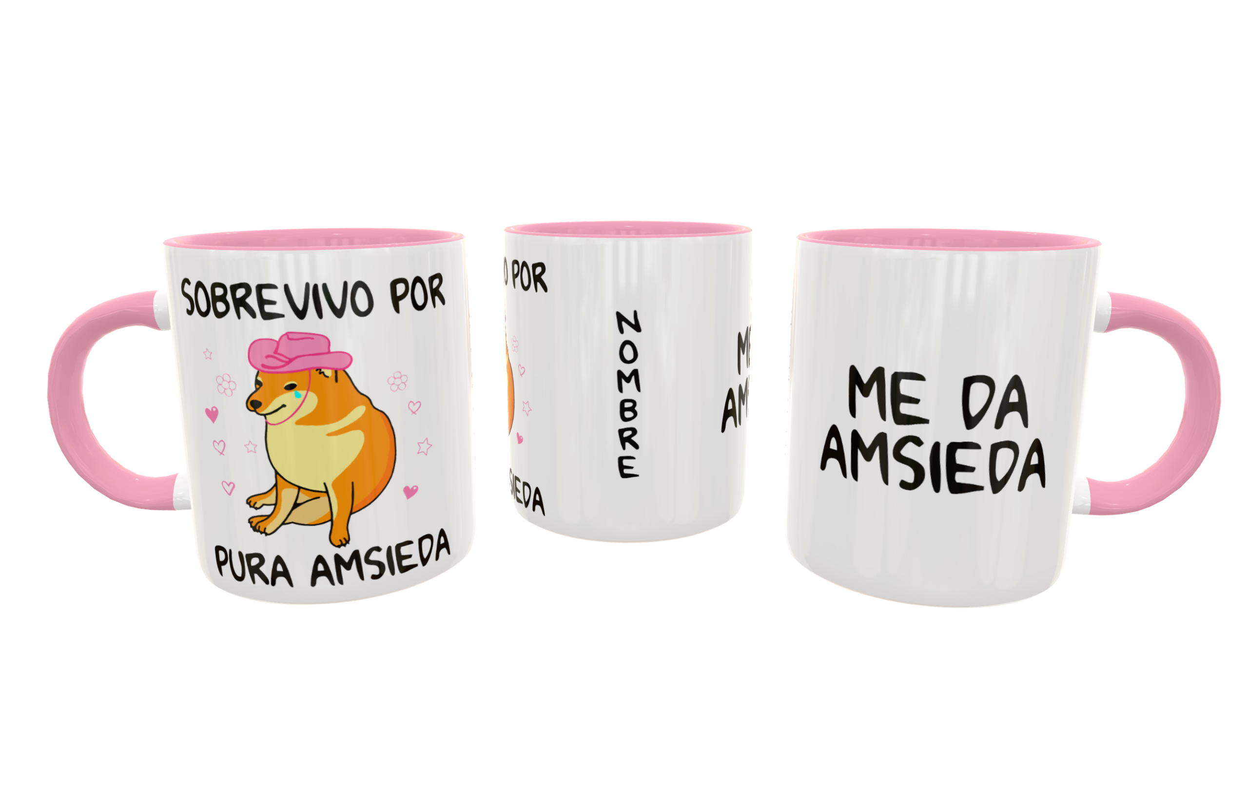 Sobrevivo Por Pura Amsieda Plantilla Editable para Taza - Imagen 3