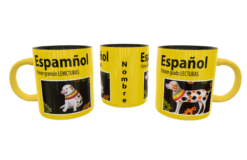 Libro Espamñol Lemcturas Cheems Meme Plantilla Editable para Taza