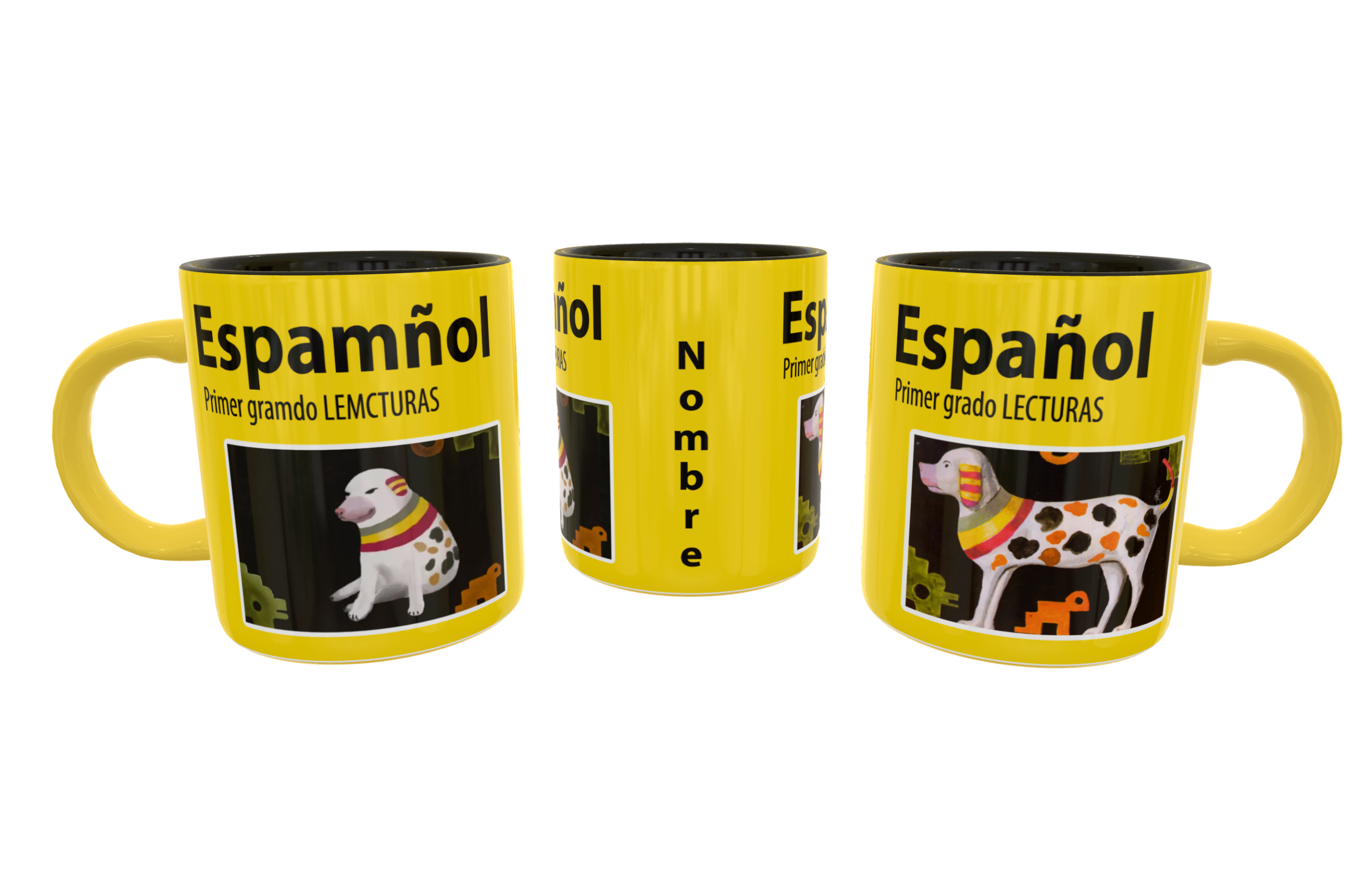 Libro Espamñol Lemcturas Cheems Meme Plantilla Editable para Taza