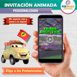 Cars, Rayo McQueen Invitación Animada en Video para Cumpleaños