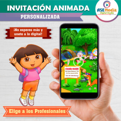 Dora La Exploradora Invitación Animada en Video para Cumpleaños - Imagen 6