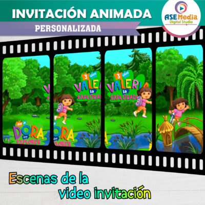 Dora La Exploradora Invitación Animada en Video para Cumpleaños - Imagen 7