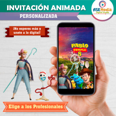 Toy Story Invitación Animada en Video para Cumpleaños