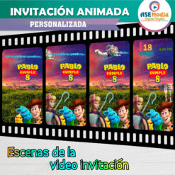Toy Story Invitación Animada en Video para Cumpleaños