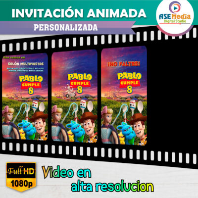 Toy Story Invitación Animada en Video para Cumpleaños