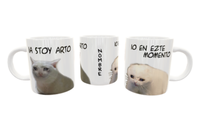 Ia stoy arto Gato Meme Plantilla Editable para Taza - Imagen 5