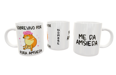 Sobrevivo Por Pura Amsieda Plantilla Editable para Taza - Imagen 4