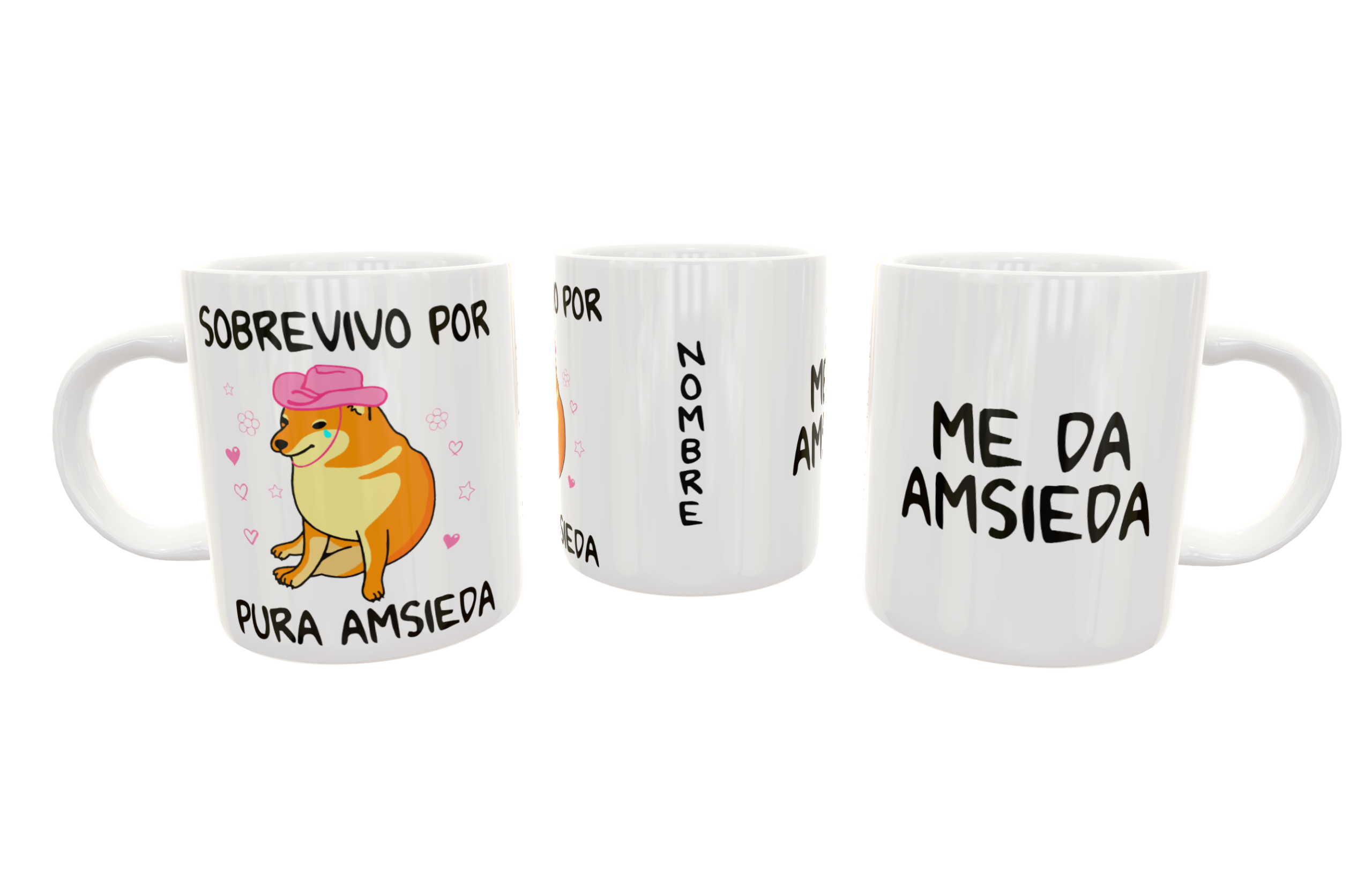 Sobrevivo Por Pura Amsieda Plantilla Editable para Taza - Imagen 4