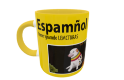 Libro Espamñol Lemcturas Cheems Meme Plantilla Editable para Taza
