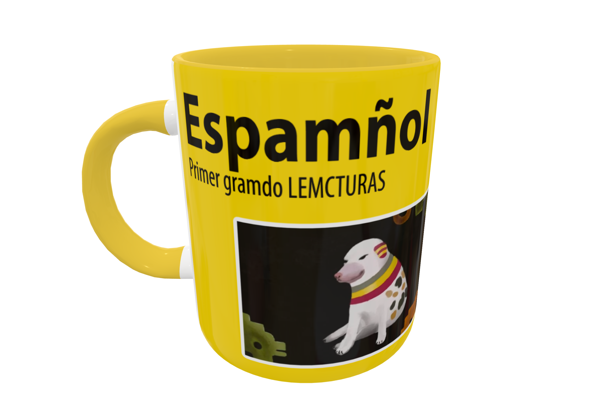Libro Espamñol Lemcturas Cheems Meme Plantilla Editable para Taza