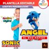 Sonic The Hedgehog Plantilla Editable para Logo Personalizado