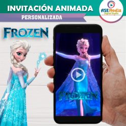 Alternative view of Frozen Elsa Video Invitación Animada para Cumpleaños