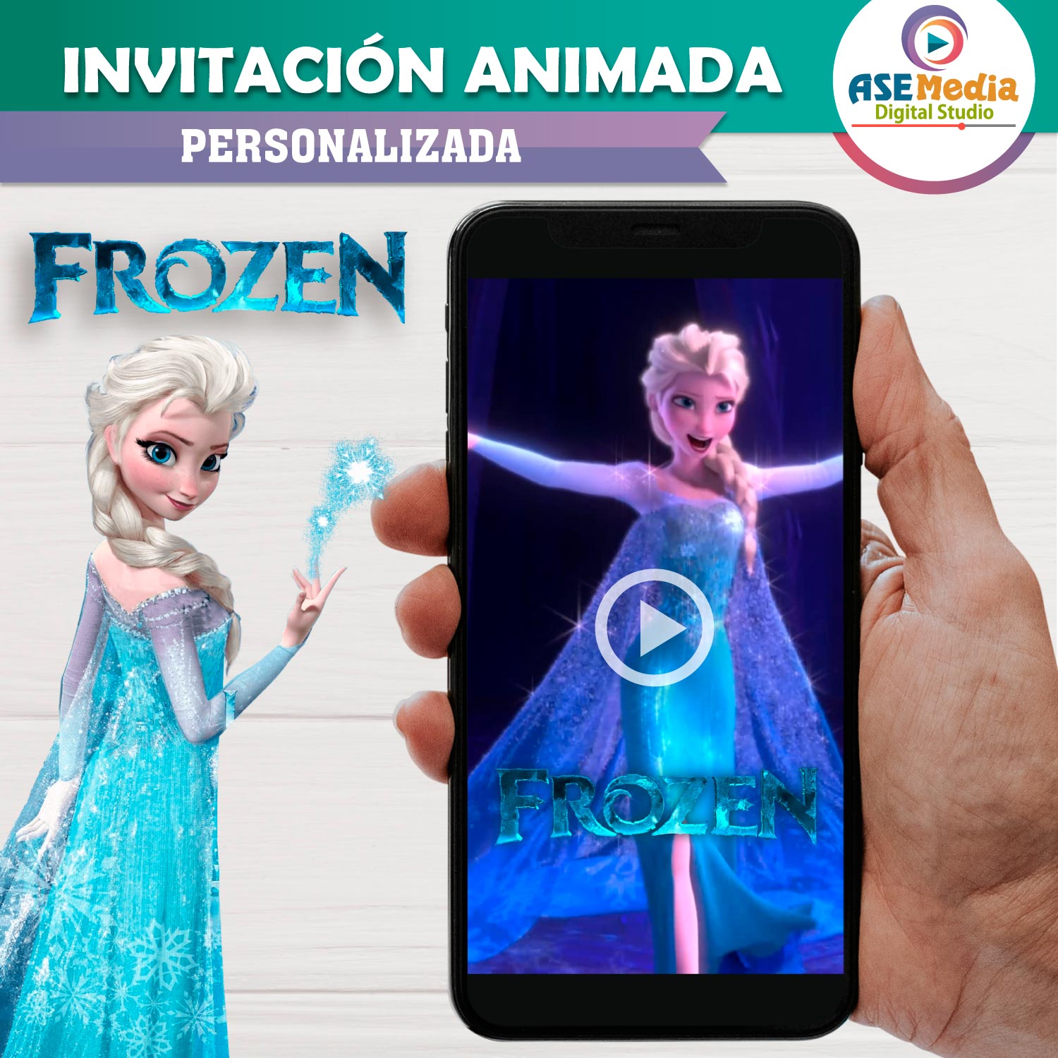 Frozen Elsa Invitación Animada Personalizada en Video – AseMedia Digital  Studio