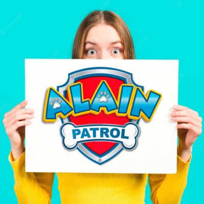 Paw Patrol Plantilla Editable para Logo Personalizado