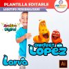 Larva Plantilla Editable para Logo Personalizado